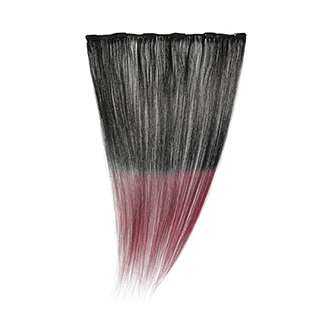 SILKY STRAIGHT CLIP WEFT 18" (1B-BURG) DIP DYE