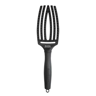 Olivia Garden Fingerbrush Care Iconic Boar & Nylon Medium Black