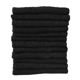 Sontuosa Cotton Black Bleach Proof Towels Pack of 12