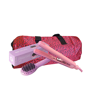 Corioliss Bundle - Contains 1 x Pink Pro Variable iron, 1 x Mini Straightening Hot Brush and 1 x Gym
