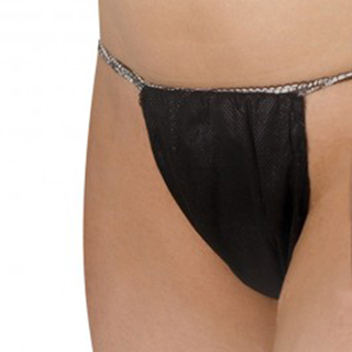 ECONO DISPOSABLE BLACK G-STRINGS (50)