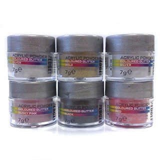 SINGLE COLOURED ACRYLIC GLITTER POTS