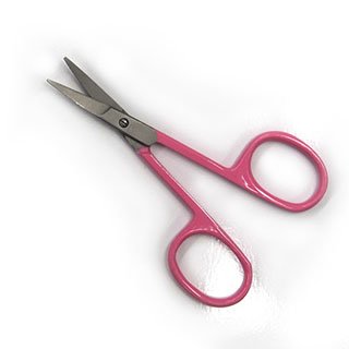 THE EDGE NAIL SCISSOR CURVED PINK