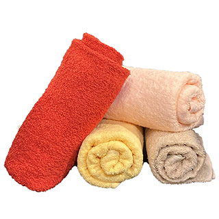 * SOFT PEACH HAIR TOWEL 12PK CL