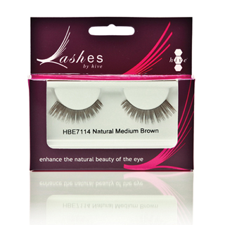 Hive Brown Strip Lashes - Natural Look with adhesive