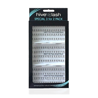 Hive Triple Pack Small Individual Flare Lashes - Black (76x3)