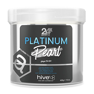 Hive 24K Platinum Pearl vegan wax 425g