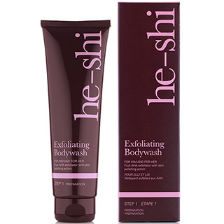 HE-SHI EXFOLIATING BODY WASH 150ML