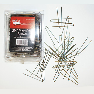 HAIRTOOLS 2.5" PLAIN PINS BROWN (500)