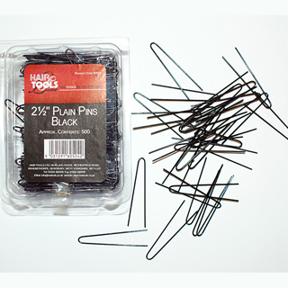 Hairtools 2.5" Plain Pins Black (500)