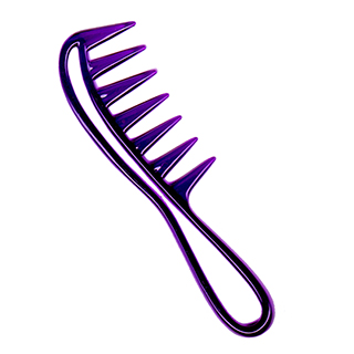 Hairtools Purple Clio Detangling Comb For Brushing Out Curls