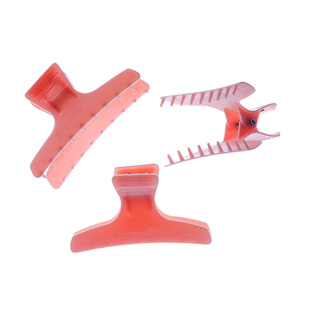 HAIRTOOLS BUTTERFLY CLAMPS SECTION CLIPS LARGE PINK