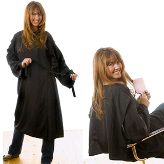 Hairtools Kimono Gown With Chair Back Protector - Black