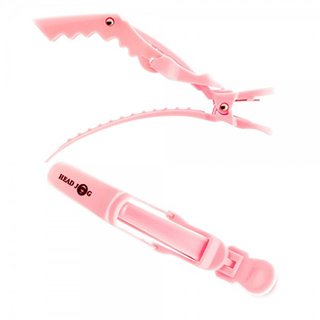 Hairtools Head Jog Dino Section Clips - Pink (Pack 4)