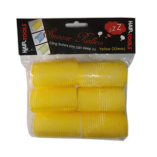 HAIR TOOLS SNOOZE ROLLERS YELLOW 6PK (32MM)
