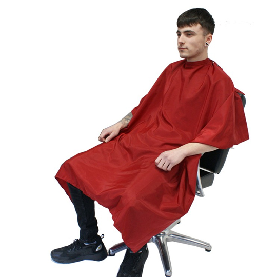 Hair Tools Red Barber Gown with poppers