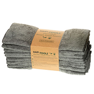 Hair Tools Light Grey/Silver Microfibre Bleach proof Towels