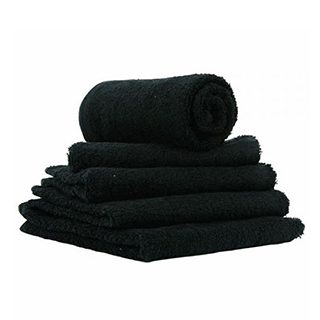 New HairTools Eco Friendly MicroFibre Bleach Proof Towels Black Pack of 12