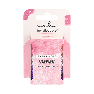 Invisibobble Extra Hold Twirl Boss for Thick and Curly Hair 6pc