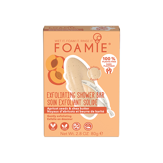 Foamie Exfoliating Shower Bar with Shea Butter and Apricot Seeds 80g