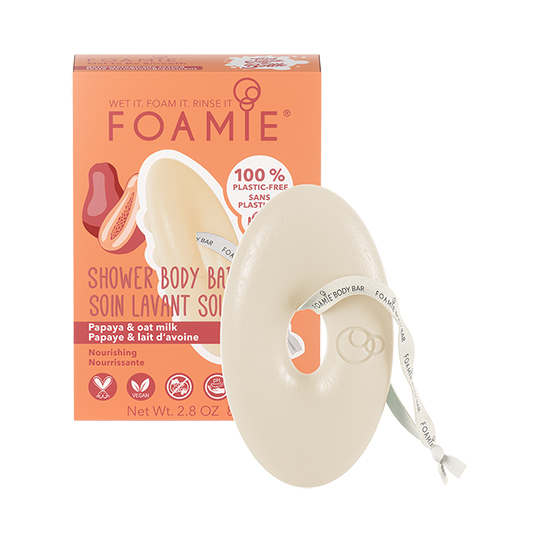 Foamie Body Bar Cleanse and Nourish with Papaya and Oat milk