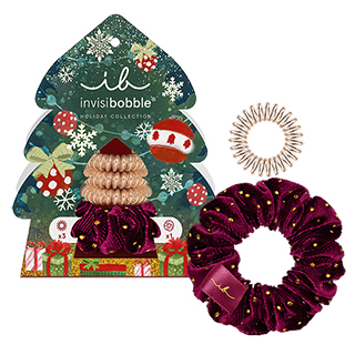 Invisibobble Holidays - Good Things Come In Trees 4 pc Sprunchie and Original Bobbles Set