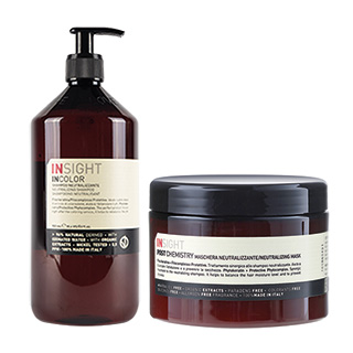 Insight 900ml Shampoo and 500ml Mask Duo - Post Chemistry Neutralising