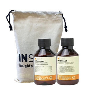 Insight Mini Travel Bag For All Hair - Rejuvenating Shampoo and Conditioner 100ml
