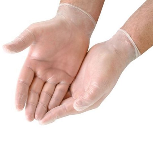 DMI POWDER FREE CLEAR VINYL GLOVES SMALL Macintyres