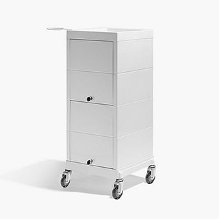 Sinelco Discrete Lockable Trolley - White