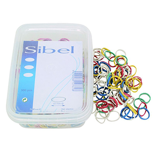 SIBEL FANCY ASSORTED HAIR ELASTICS BOX 500