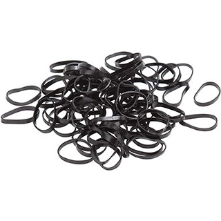 SIBEL FANCY BLACK HAIR ELASTICS BOX 500