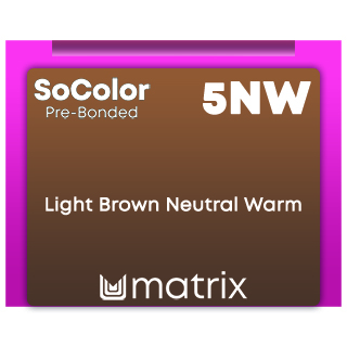 New SoColor Pre-Bonded 5NW Light Brown Neutral Warm 90ml