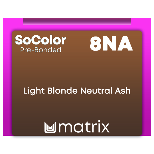 New SoColor Pre-Bonded 8NA Light Blonde Neutral Ash 90ml