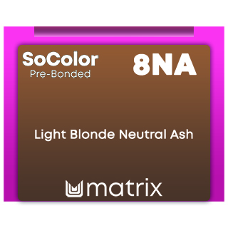 New SoColor Pre-Bonded 8NA Light Blonde Neutral Ash 90ml