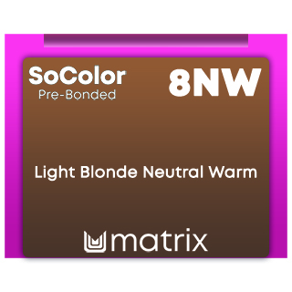 New SoColor Pre-Bonded 8NW Light Blonde Neutral Warm 90ml