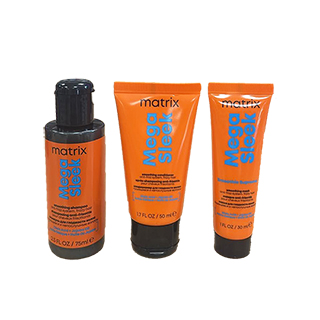 Matrix New Mega Sleek Try Me Trio - contains Shampoo 75ml, Conditioner 50ml and Mask Sachet 10ml