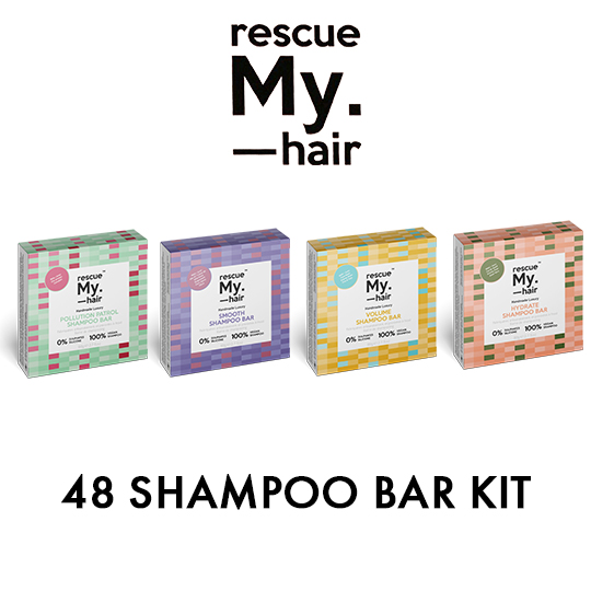 Rescue My Hair 48 Pc Shampoo Bar Kit - Contains 12 of each