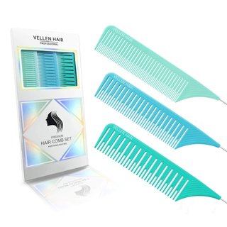 Vellen Weave Comb Green Set of 3 Sizes