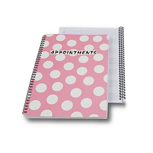 APPOINTMENT BOOK POLKA PINK
