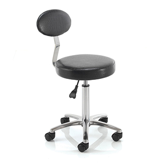 REM Cutting Therapist Stool with Backrest - Black