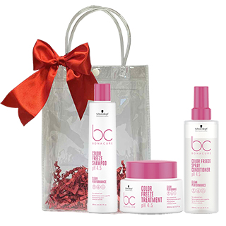 Bonacure Xmas Bag - Colour Freeze contains Shampoo, leave in conditioner and treatment