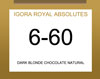 IGORA ROYAL 6-60 ABSOLUTE DARK BLONDE CHOCOLATE NATURAL 60ML
