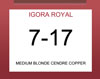 * IGORA ROYAL METALLICS 7-17 MEDIUM BLONDE CENDRE COPPER 60ML