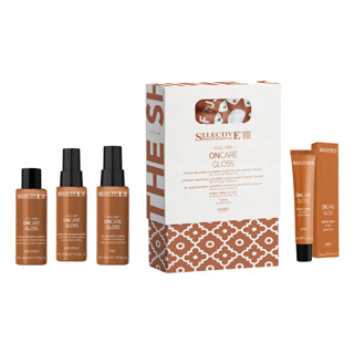 Oncare Gloss Travel Kit - 100ml shampoo, 100ml leave in treatment spray, 100ml spary oil and foc Lip