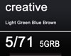 TIGI COPYRIGHT COLOUR CREATIVE 5/71 LIGHT GREEN BLUE BROWN
