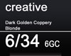 TIGI COPYRIGHT COLOUR CREATIVE 6/34 DARK GOLDEN COPPERY BLONDE