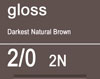 TIGI COPYRIGHT COLOUR GLOSS 2/0 DARKEST NATURAL BROWN
