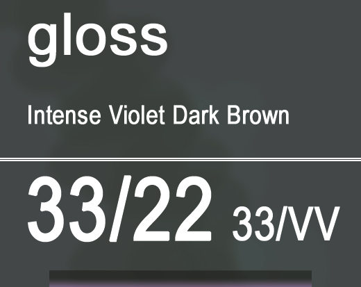 TIGI COPYRIGHT COLOUR GLOSS 33/22 INTENSE VIOLET DARK BROWN