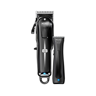 Wahl Black Cordless Super Taper Clipper and Beret Trimmer Combi Kit